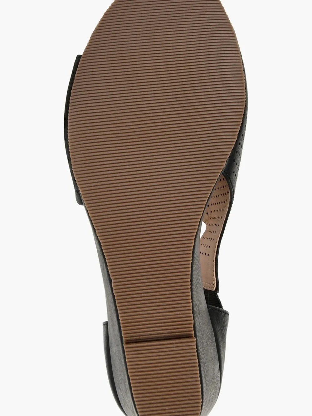 Journee Collection Women's Aretha Perforated Peep Toe Wedge Sandals